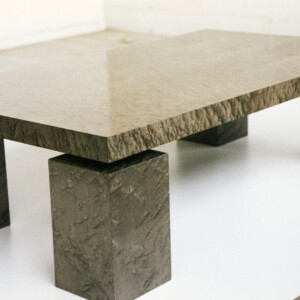 11) coffee table, bird's eye maple