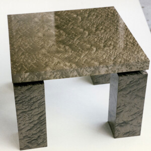 12) end table, bird's eye maple