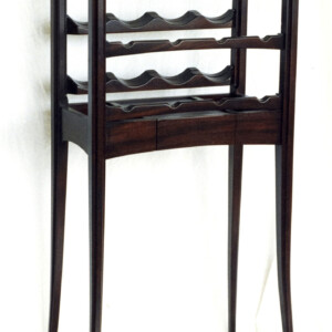 23) wine rack, mahogany