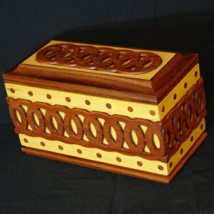 3) jewlery box, maple, mahogany