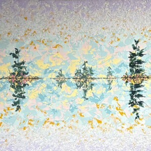6) on reflection 2, 40 x 16